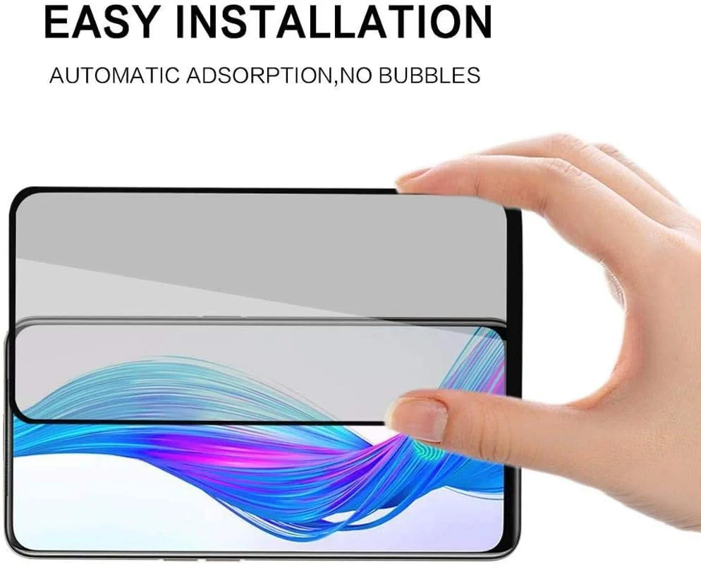 MIBQM Pack of 3 5D 9H Full Cover Privacy Screen Protector for Huawei Honor 20 10 Lite 20i 10i 20S 8X 9X Pro V10 V20 Anti Spy Tempered Glass for Honor 8X