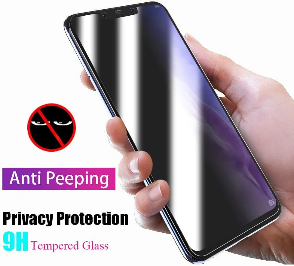MIBQM Pack of 3 Privacy Screen Protectors for Huawei Honor X10 30 30S Play 4T Anti Spy Glare Peeping Tempered Glass for Honor Play 4T