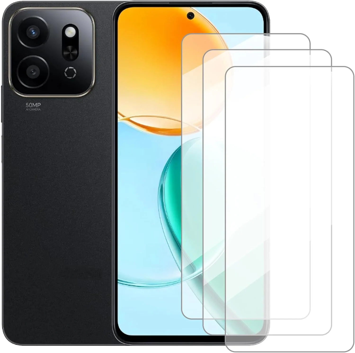 محافظ صفحه نمایش دامولون سازگار با Honor Play 9T 5G (6.77 اینچ) [بسته 3 عددی] محافظ صفحه شیشه ای حرارت دیده مناسب برای Huawei Honor Play 9T 5G