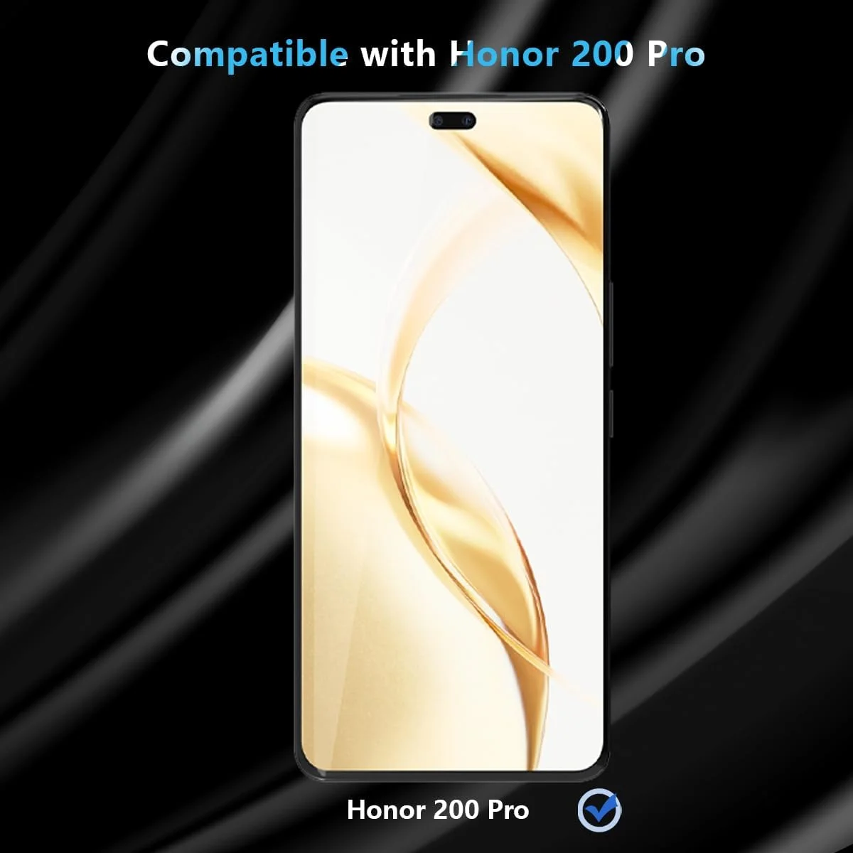 محافظ صفحه نمایش شیشه ای حرارت دیده Gelaasso برای گوشی آنر 200 پرو، شامل 2 عدد محافظ صفحه نمایش و 2 عدد محافظ دوربین پشتی، سختی 9H - شفافیت فوق العاده HD