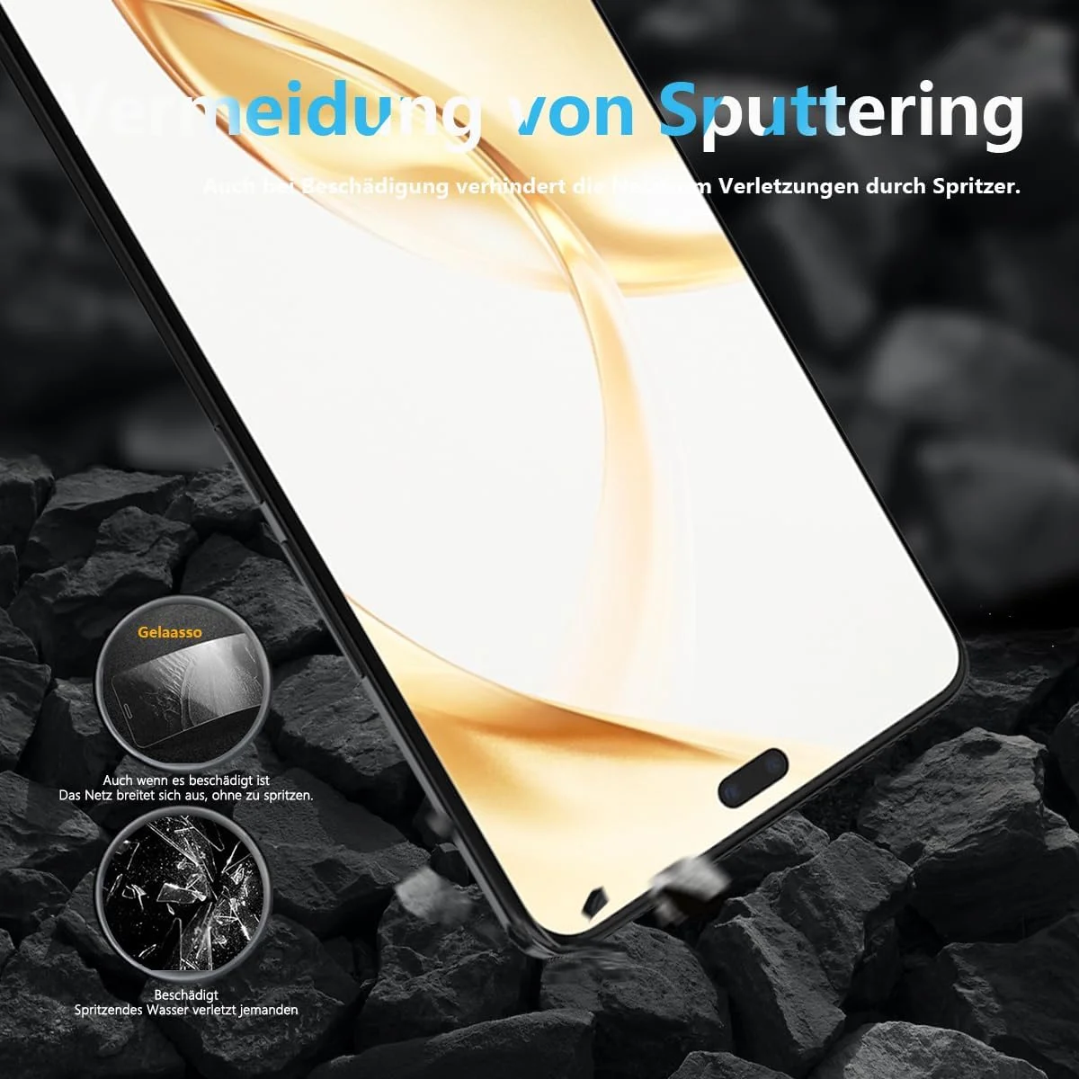 محافظ صفحه نمایش شیشه ای حرارت دیده Gelaasso برای گوشی آنر 200 پرو، شامل 2 عدد محافظ صفحه نمایش و 2 عدد محافظ دوربین پشتی، سختی 9H - شفافیت فوق العاده HD