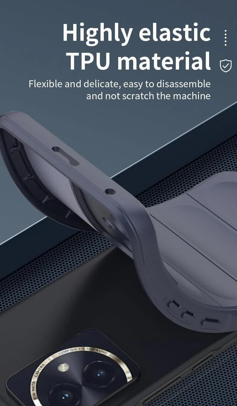 کاور محافظ گوشی GMUJIAO سازگار با Honor 100 5G، ضد لغزش، ضد ضربه، ضد خش، همراه با 2 محافظ صفحه نمایش شیشه ای حرارت دیده [مقاوم در برابر خش] - قرمز