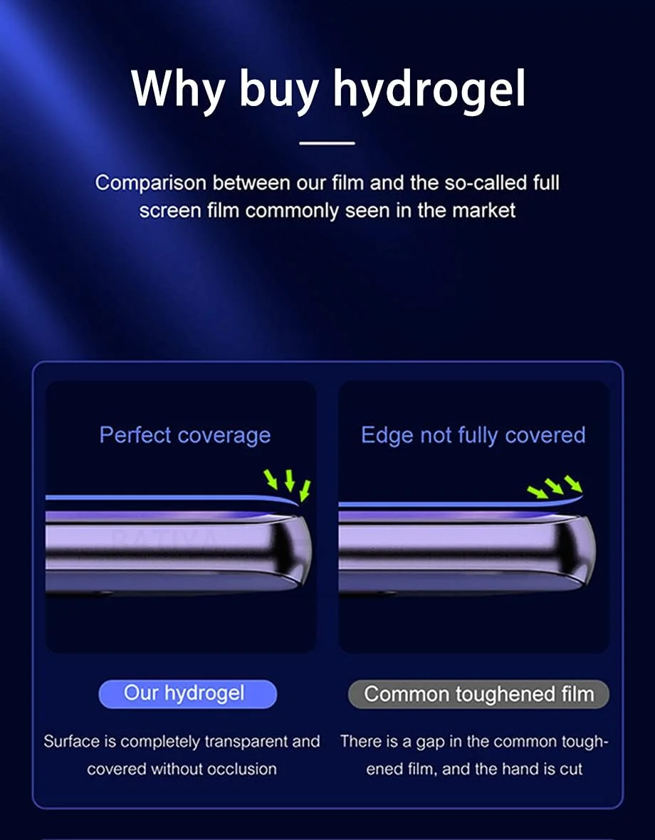 محافظ صفحه نمایش هیدروژلی با حساسیت بالا Snailcanfly برای گوشی آنر 50 مدل NTH-AN00 با صفحه نمایش 6.57 اینچی، 2 عدد فیلم نرم و انعطاف پذیر، محافظ صفحه نمایش TPU شفاف، باز کردن قفل با اثر انگشت، بدون شیشه حرارت دیده