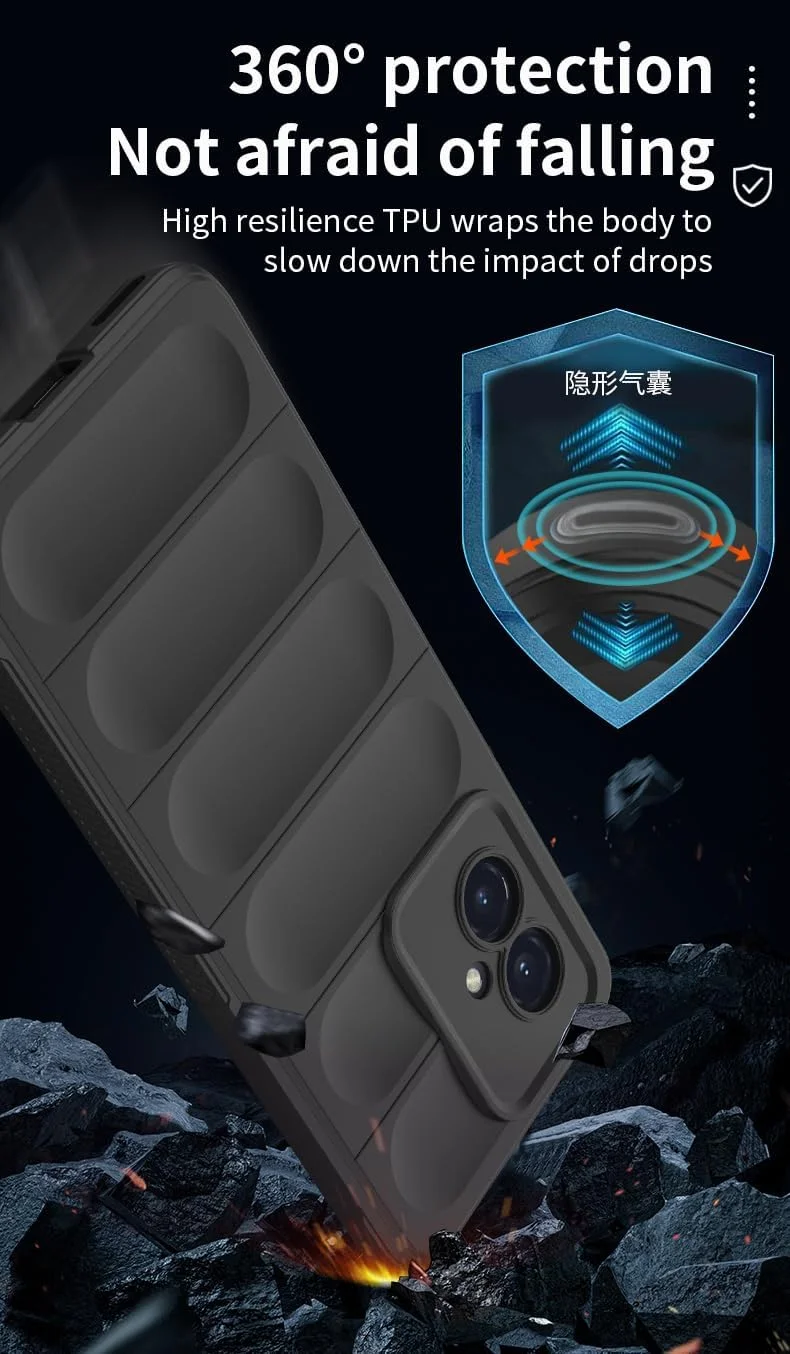 کاور محافظ گوشی GMUJIAO سازگار با Honor 100 5G، ضد لغزش، ضد ضربه، ضد خش، همراه با 2 محافظ صفحه نمایش شیشه ای حرارت دیده [مقاوم در برابر خش] - قرمز