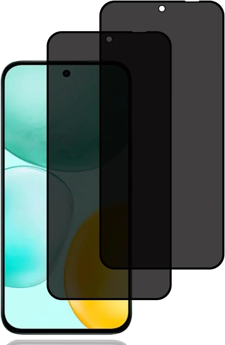 محافظ صفحه نمایش حریم خصوصی BCHKLAI برای Honor X6C [بسته 2 عددی]، فیلم شیشه ای حرارت دیده ضد جاسوسی، سختی 9H، ضد خش، ضد اثر انگشت، بدون حباب، محافظ صفحه نمایش ضد جاسوسی برای Honor X6c