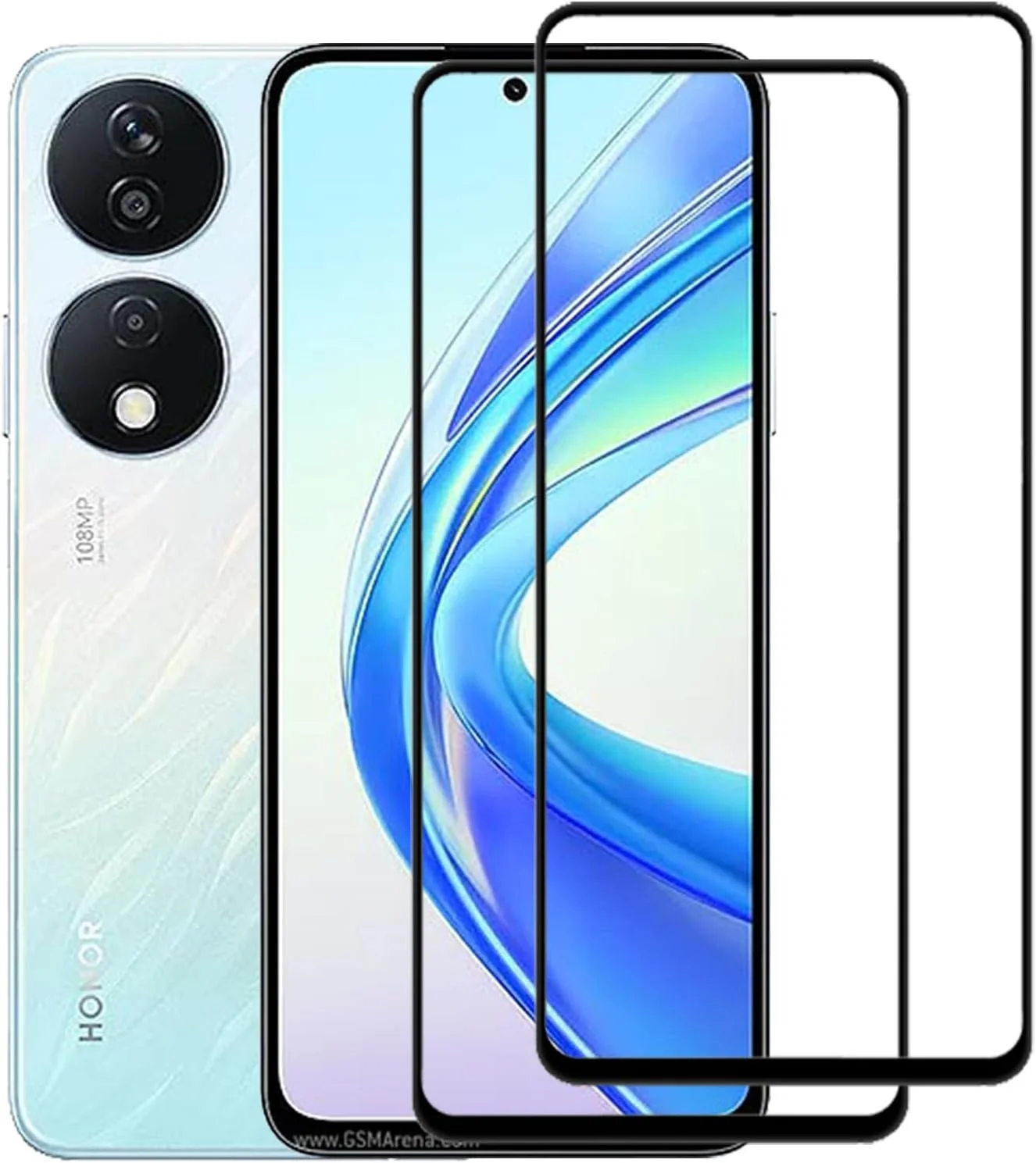 EasyLifeGo for Honor X7b 4G / Honor X7b 5G / Honor 90 Smart 5G Screen Protector Tempered Glass, Full Coverage HD Anti-Scratch Bubble-Free Tempered Film with High Response [2 Pack]