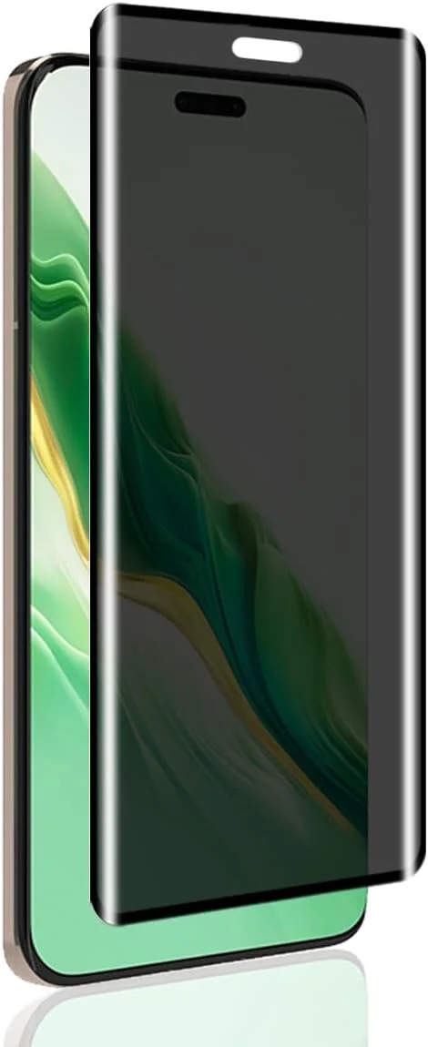 محافظ صفحه نمایش حریم خصوصی Bekiikoo برای گوشی آنر مجیک 6 پرو، شیشه حرارت دیده، فیلم ضد جاسوسی، ضد خش، پوشش کامل سه بعدی، محافظ صفحه نمایش شیشه ای حریم خصوصی برای آنر مجیک 6 پرو