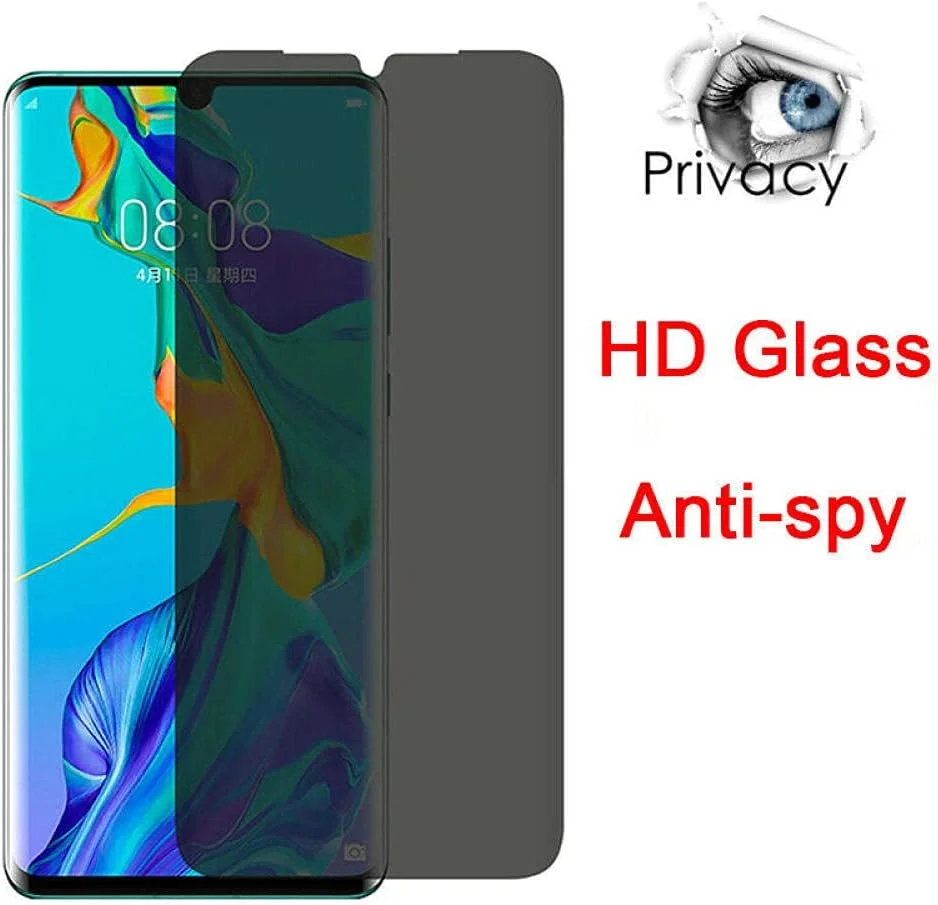 بسته 3 عددی محافظ صفحه نمایش شیشه ای حرارت دیده حریم خصوصی، فیلم ضد جاسوسی برای Honor Play 9 X 5 V-For Honor X10 Max