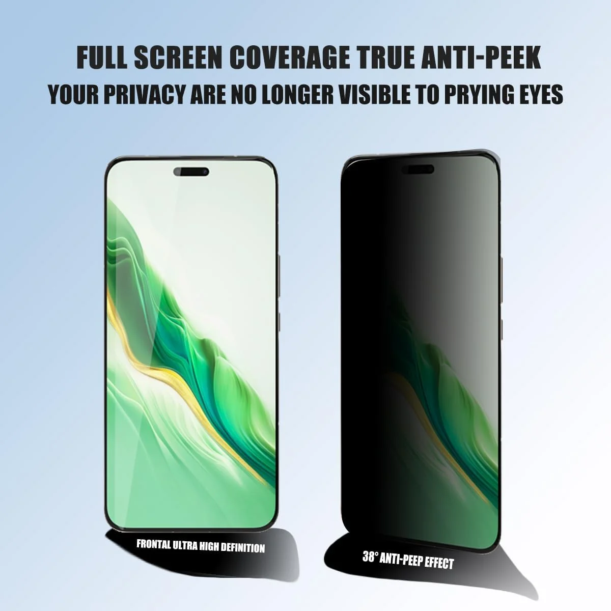 محافظ صفحه نمایش حریم خصوصی Bekiikoo برای گوشی آنر مجیک 6 پرو، شیشه حرارت دیده، فیلم ضد جاسوسی، ضد خش، پوشش کامل سه بعدی، محافظ صفحه نمایش شیشه ای حریم خصوصی برای آنر مجیک 6 پرو