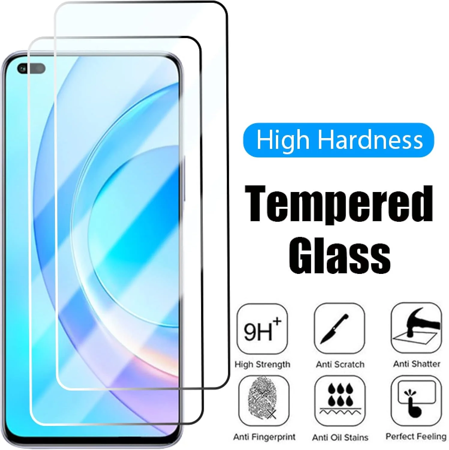 بسته 3 عددی محافظ صفحه نمایش شیشه ای حرارت دیده Woowin، مناسب برای گوشی های Honor 8X 9X 9C 8C 9A 8A 50 10 30 20 9 8 Lite 30i، برای Honor 10