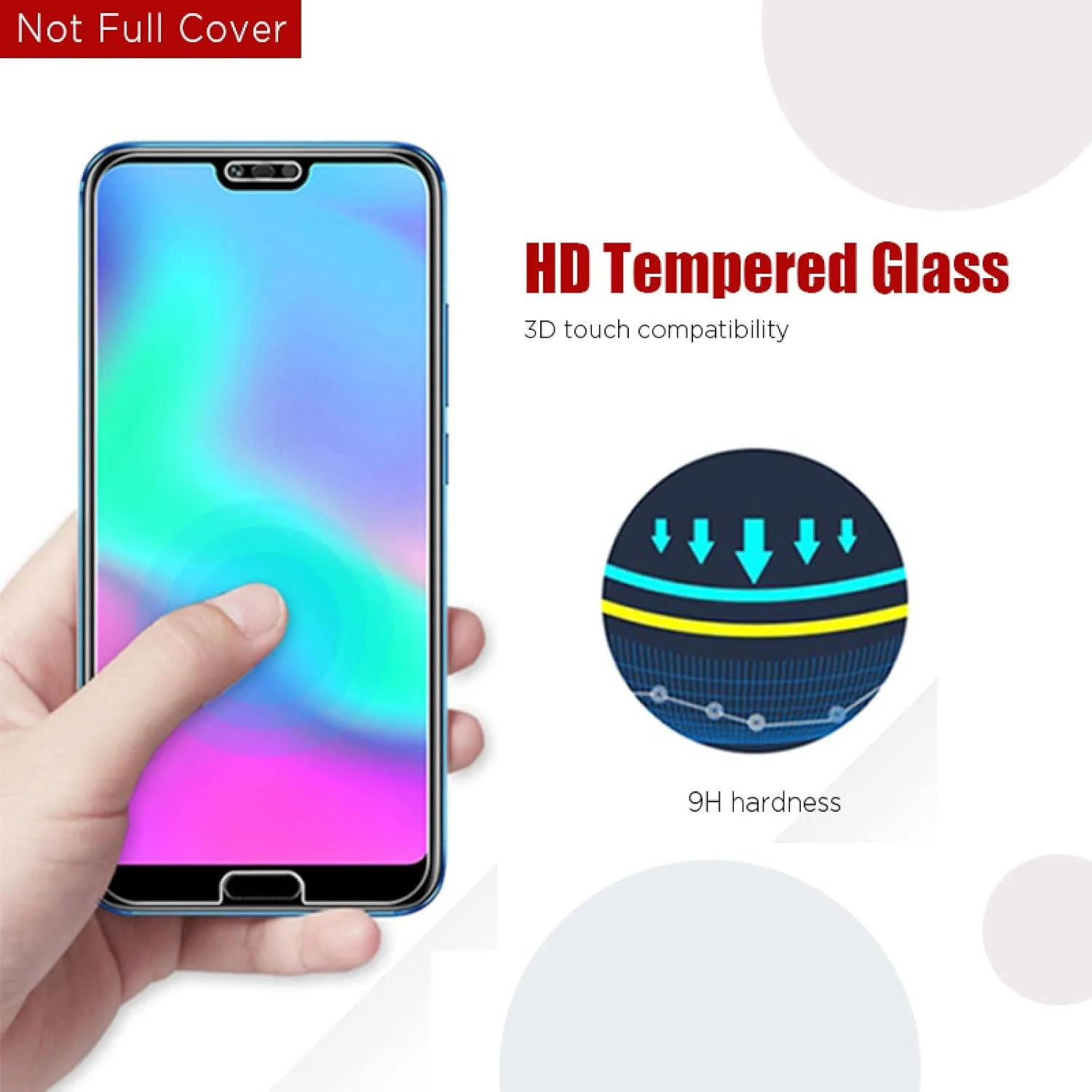 بسته 3 عددی محافظ صفحه نمایش شیشه ای حرارت دیده Woowin، مناسب برای گوشی های Honor 8X 9X 9C 8C 9A 8A 50 10 30 20 9 8 Lite 30i، برای Honor 10