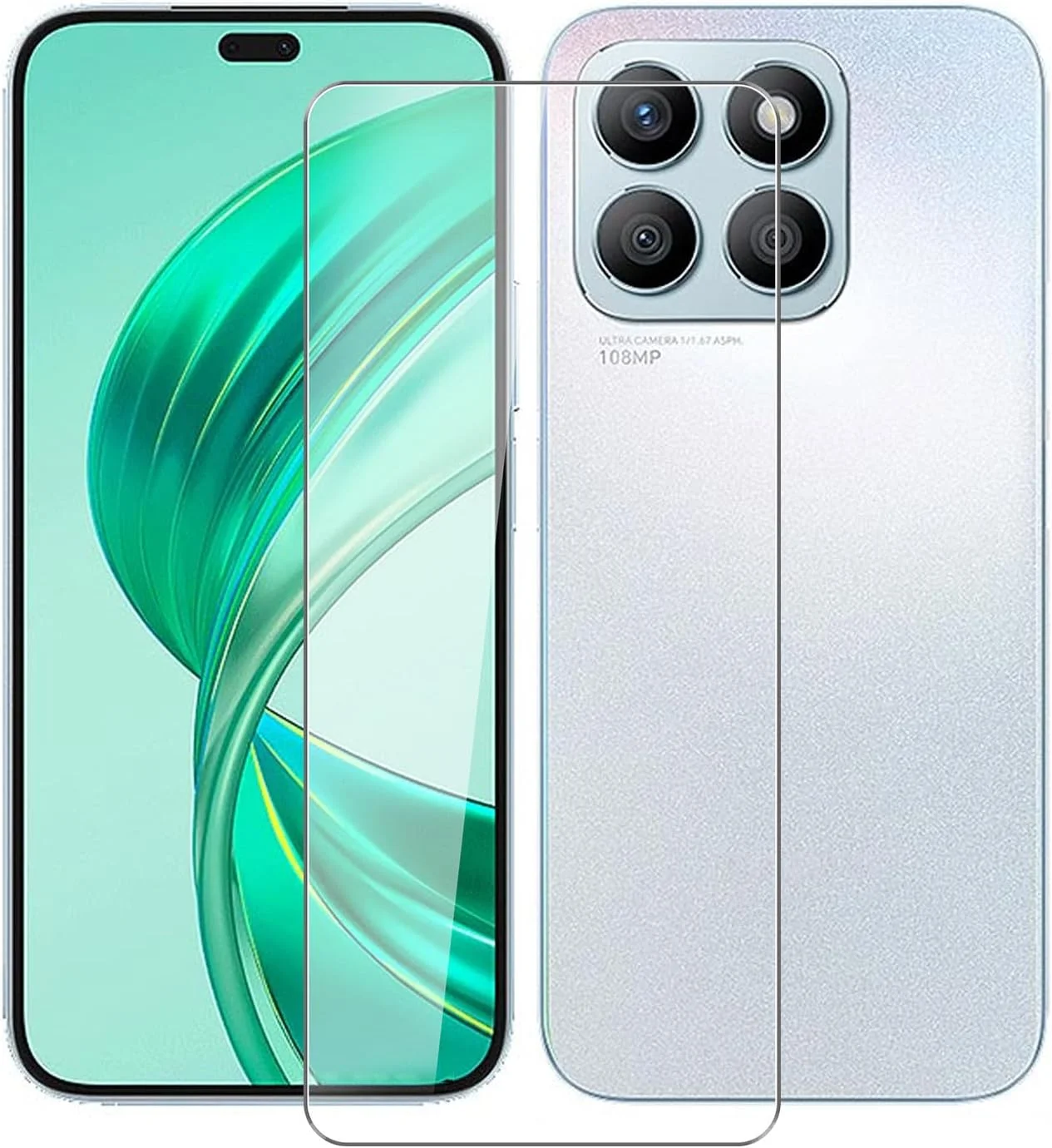 WXPPJ [1 عدد] محافظ صفحه نمایش شیشه ای حرارت دیده برای گوشی آنر X8b LLY-LX1/LX2/LX3 (6.70 اینچ)، ضد خش، ضد اثر انگشت، سختی 9H، 0.33 میلی متر فوق العاده شفاف، فوق العاده مقاوم.