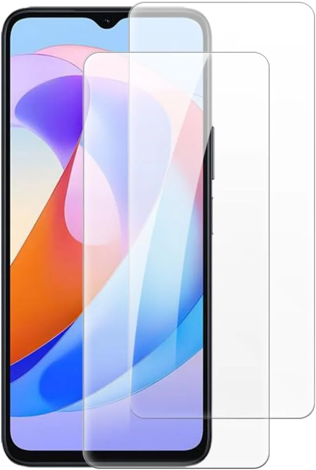 شاین تایم [بسته 2 عددی] محافظ صفحه نمایش شیشه ای حرارت دیده سازگار با هوآوی Honor X5 Plus 4G (6.56 اینچ)، HD شفاف ضد خش بدون حباب سازگار با قاب