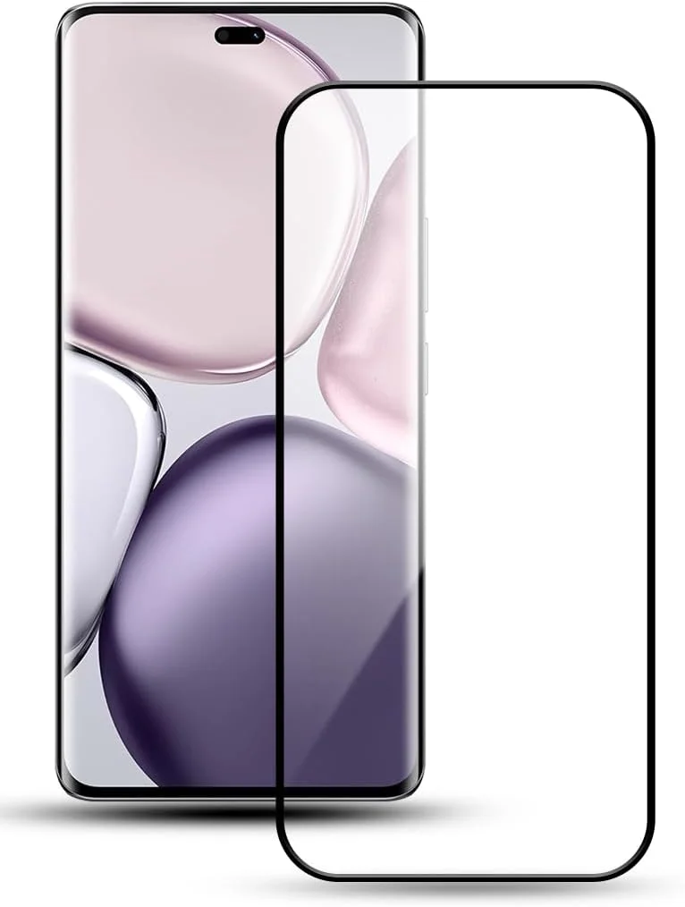 محافظ صفحه نمایش شیشه ای حرارت دیده با سختی 9H برای گوشی آنر X9c با ابعاد 6.78 اینچ، نصب آسان بدون حباب، پوشش کامل، ضد خش و حساس به لمس