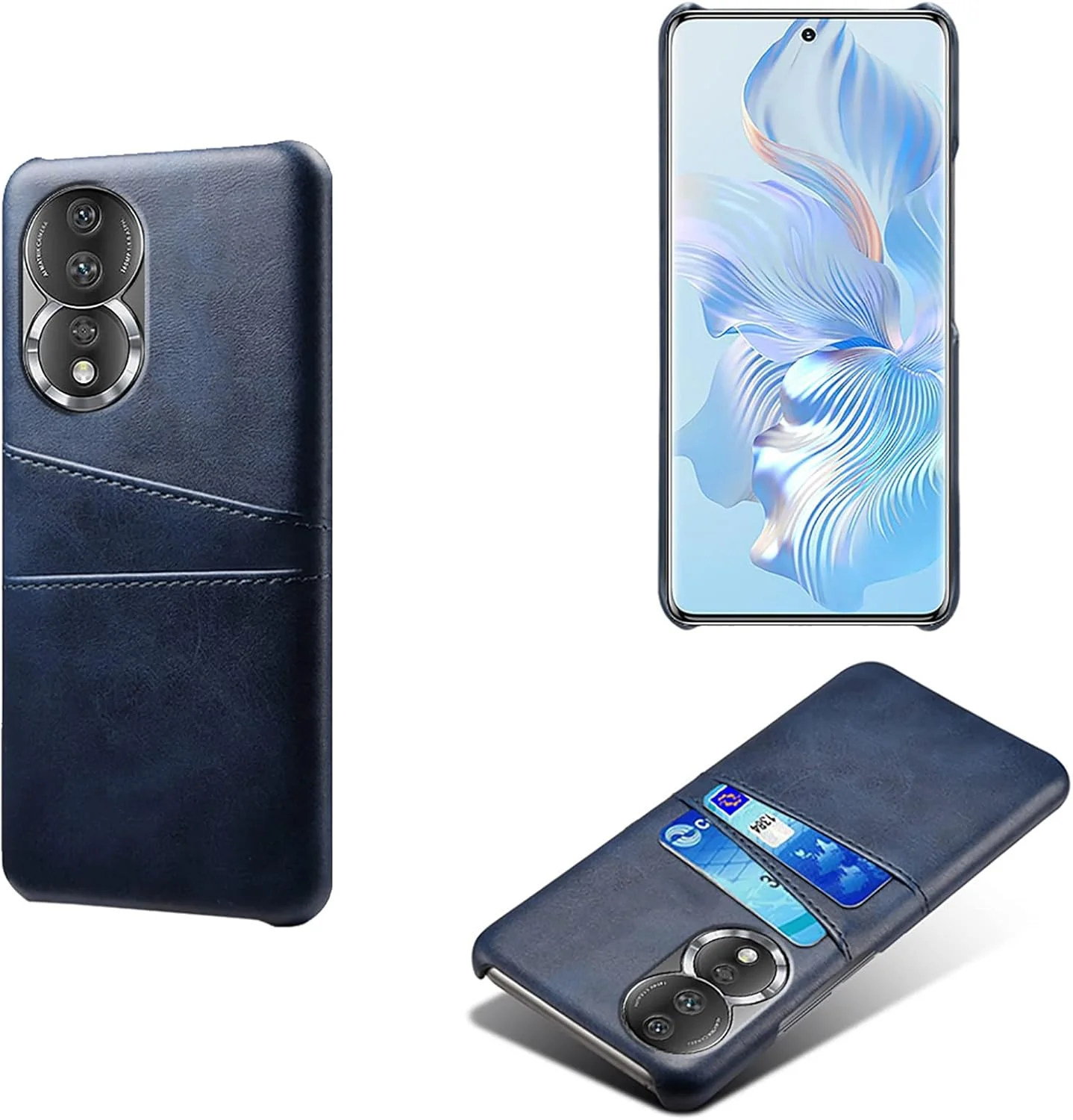 کیف پول GMUJIAO برای گوشی آنر 80، محافظ فوق العاده باریک، کیف پول چرمی باریک با جای کارت اعتباری و 2 محافظ صفحه نمایش شیشه ای حرارت دیده - آبی کیف پول GMUJIAO برای گوشی آنر 80، محافظ فوق العاده باریک، کیف پول چرمی باریک با جای کارت اعتباری و 2 محافظ صفحه نمایش شیشه ای حرارت دیده - آبی