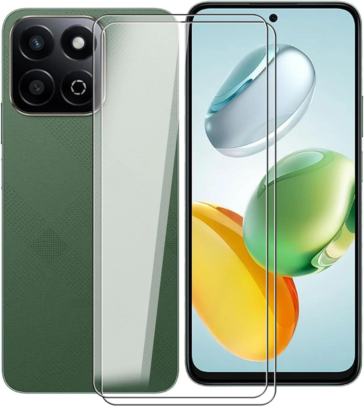 محافظ صفحه نمایش Gruattreay [2 عددی] برای گوشی Honor 200 Smart 6.8 اینچی (2024)، شیشه حرارت دیده 9H، ضد خش با وضوح بالا، بدون حباب، فیلم محافظ صفحه نمایش جلویی HD