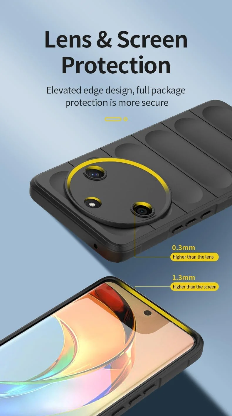 کاور محافظ گوشی GMUJIAO سازگار با Honor X50 5G، ضد لغزش، ضد ضربه، ضد خش، به همراه 2 محافظ صفحه نمایش شیشه ای حرارت دیده - مشکی کاور محافظ گوشی GMUJIAO سازگار با Honor X50 5G، ضد لغزش، ضد ضربه، ضد خش، به همراه 2 محافظ صفحه نمایش شیشه ای حرارت دیده - مشکی