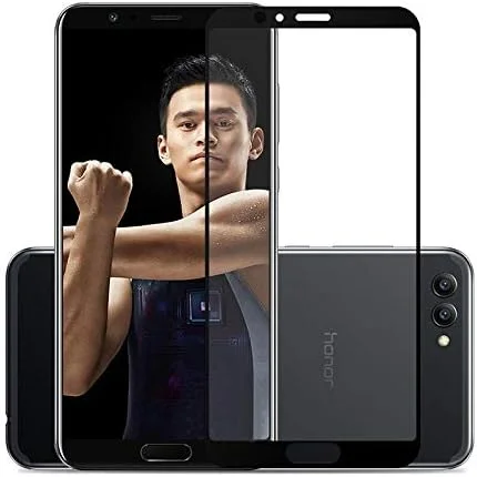 محافظ صفحه نمایش شیشه ای با قاب مشکی هواوی Honor 7c