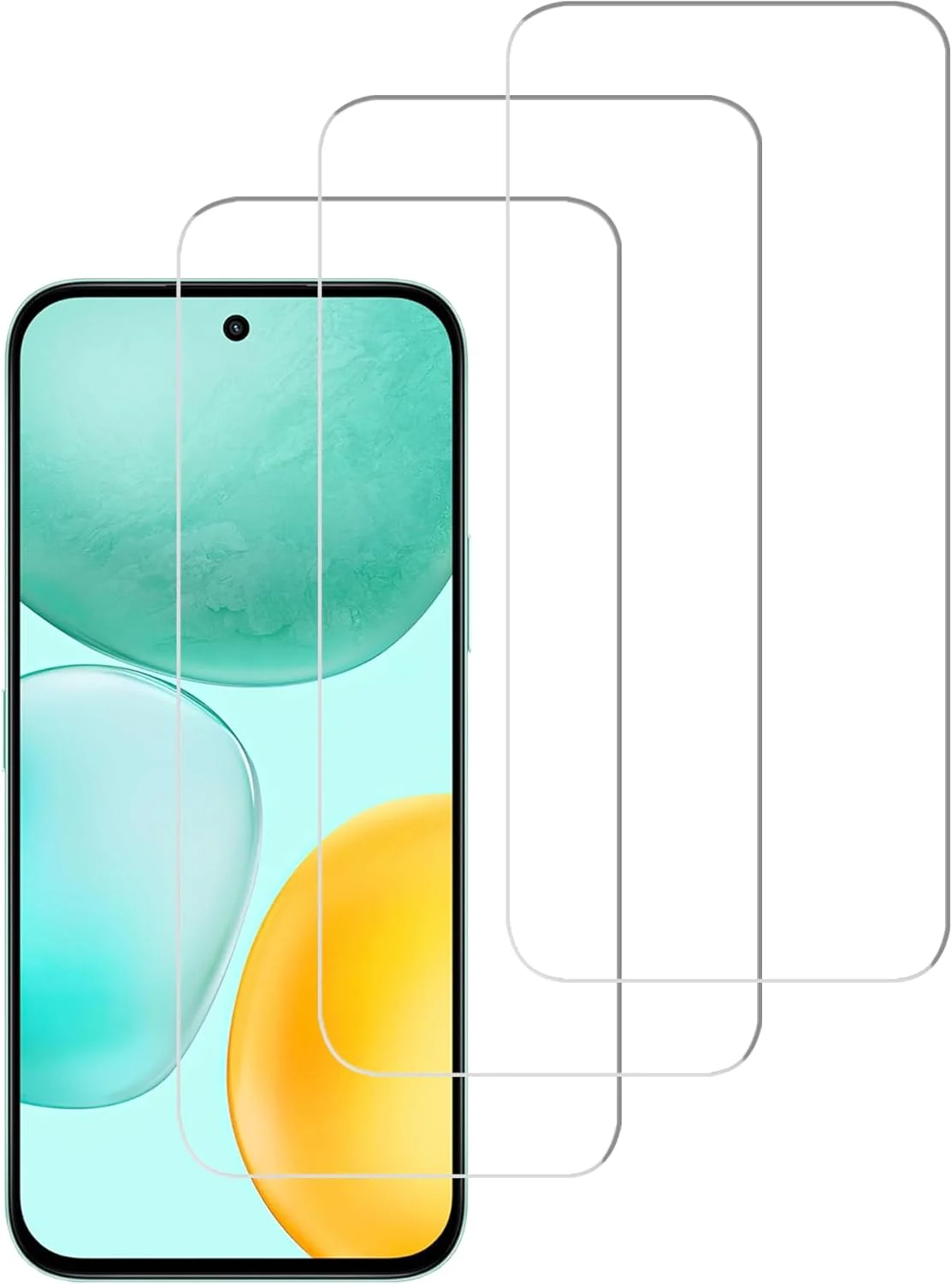 محافظ صفحه نمایش Honor X6c بسته 3 عددی، فیلم شیشه ای حرارت دیده، سازگار با قاب، ضد خش، سختی 9H