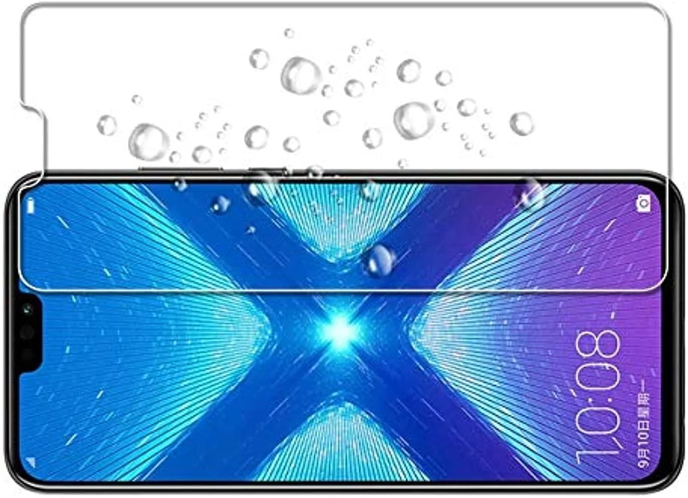 محافظ صفحه نمایش شیشه ای حرارت دیده شفاف HD هوآوی Honor 8X - مشکی