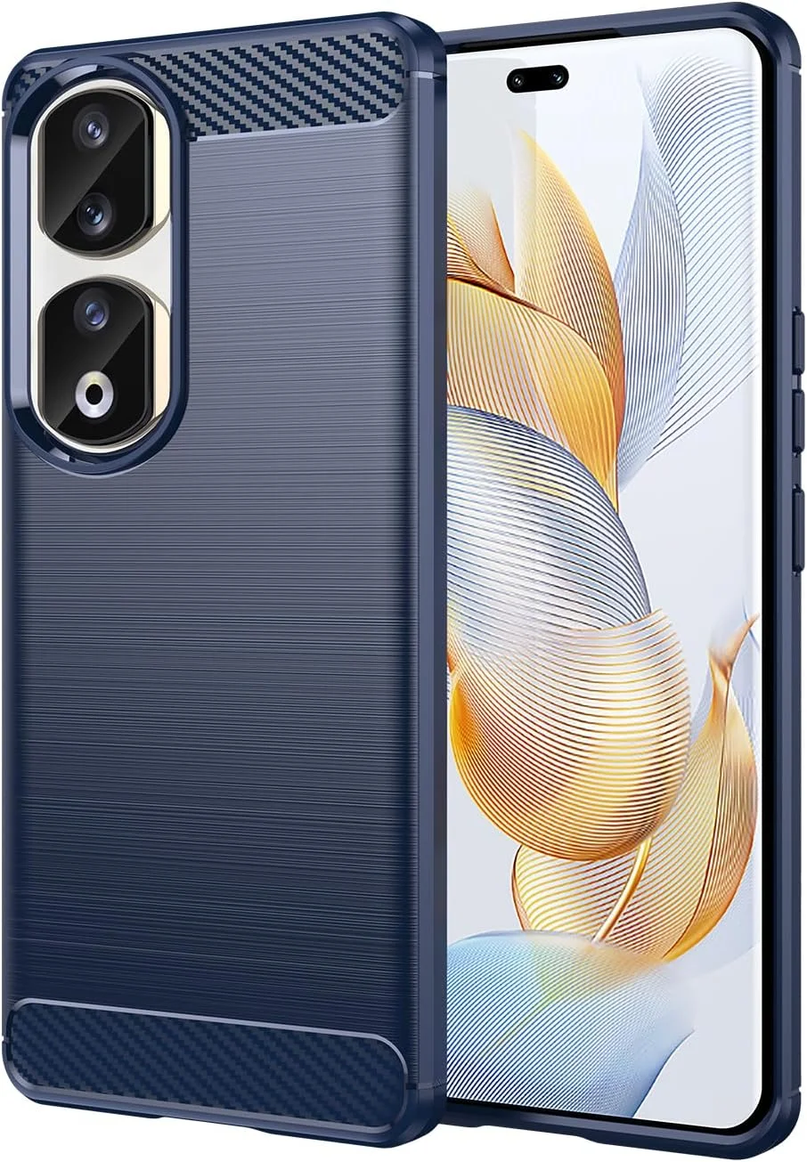 قاب محافظ گوشی HuiYouMY سازگار با Honor 90 Pro 5G، باریک، نرم، TPU، ضد ضربه و ضد خش - سرمه ای