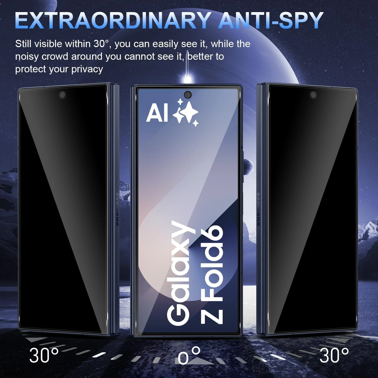 محافظ صفحه نمایش حریم خصوصی شیشه ای و فیلم محافظ دوربین Holilo 2 + 2 تکه برای سامسونگ گلکسی زد فولد 6، محافظ صفحه نمایش ضد جاسوسی محافظ صفحه نمایش محافظ حریم خصوصی محافظ صفحه نمایش حریم خصوصی شیشه ای و فیلم محافظ دوربین Holilo 2 + 2 تکه برای سامسونگ گلکسی زد فولد 6، محافظ صفحه نمایش ضد جاسوسی محافظ صفحه نمایش محافظ حریم خصوصی