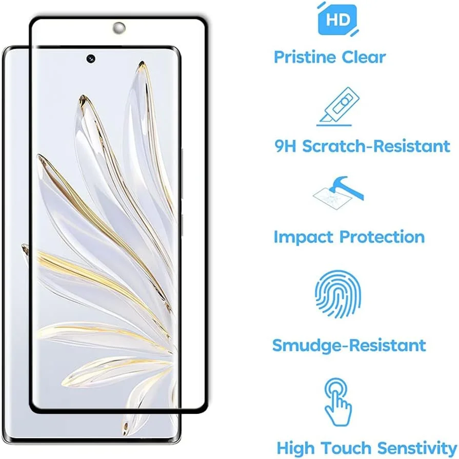 محافظ صفحه نمایش شیشه ای حرارت دیده 3+3 Tzstz برای گوشی آنر 70 5G، محافظ صفحه نمایش منحنی سه بعدی، ضد خش، ضد آب، سازگار با اثر انگشت، محافظ صفحه نمایش شفاف HD محافظ صفحه نمایش شیشه ای حرارت دیده 3+3 Tzstz برای گوشی آنر 70 5G، محافظ صفحه نمایش منحنی سه بعدی، ضد خش، ضد آب، سازگار با اثر انگشت، محافظ صفحه نمایش شفاف HD