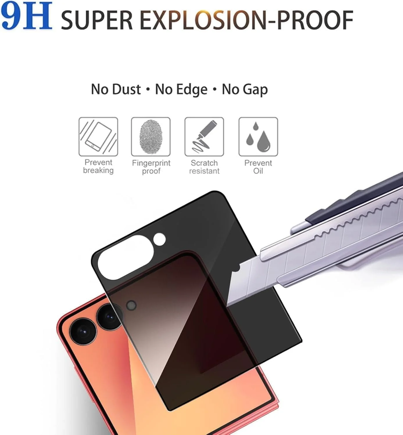 محافظ صفحه نمایش حریم خصوصی برای گوشی سامسونگ Z Flip 7 محافظ صفحه نمایش حریم خصوصی برای گوشی سامسونگ Z Flip 7