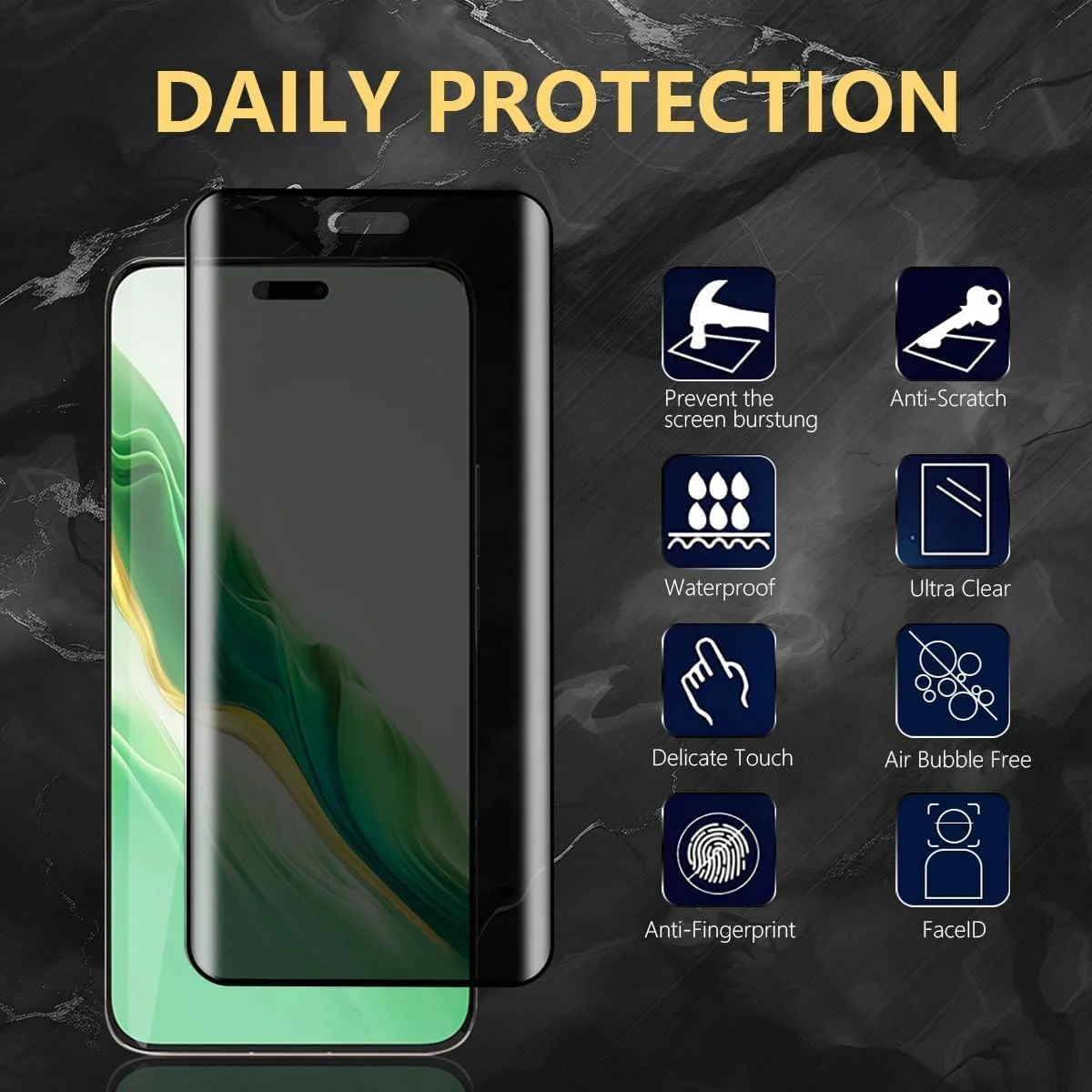 [بسته 2 عددی] محافظ صفحه نمایش ضد جاسوسی سازگار با HONOR Magic7 Pro - صفحه نمایش شیشه ای حریم خصوصی، فیلم شیشه ای سه بعدی، محافظ ضد خش ضد نگاه دزدکی با سختی 9H