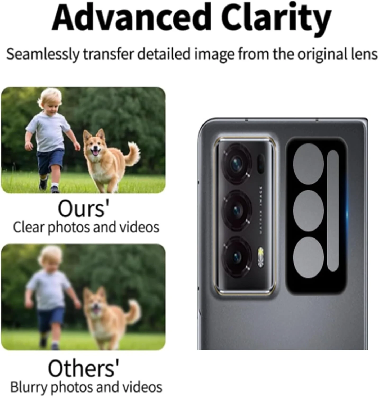 محافظ صفحه نمایش شیشه ای حریم خصوصی و محافظ لنز دوربین Moninsta [بسته 2+2 عددی] سازگار با گوشی Honor Magic V2، سختی 9H، ضد خش و ضد جاسوسی