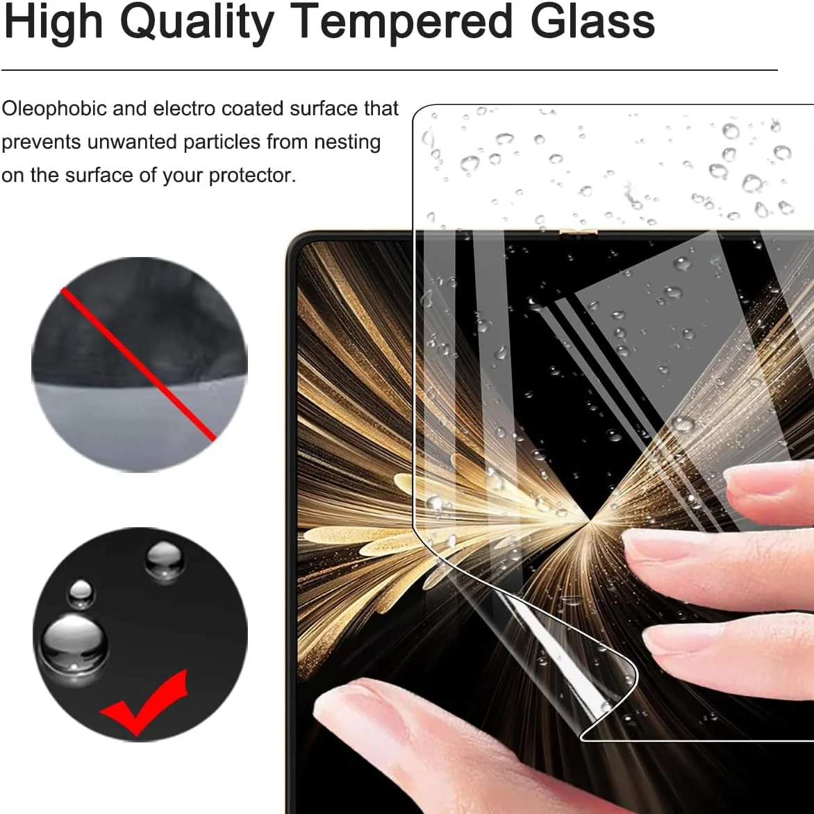 محافظ صفحه نمایش داخلی الاستیک CONAPIKA بسته 2 عددی برای گوشی آنر مجیک V5، فیلم هیدروژل TPU نرم و شفاف HD، ضد خش، خود ترمیم شونده، بدون حباب [غیر شیشه ای] به همراه ابزار نصب