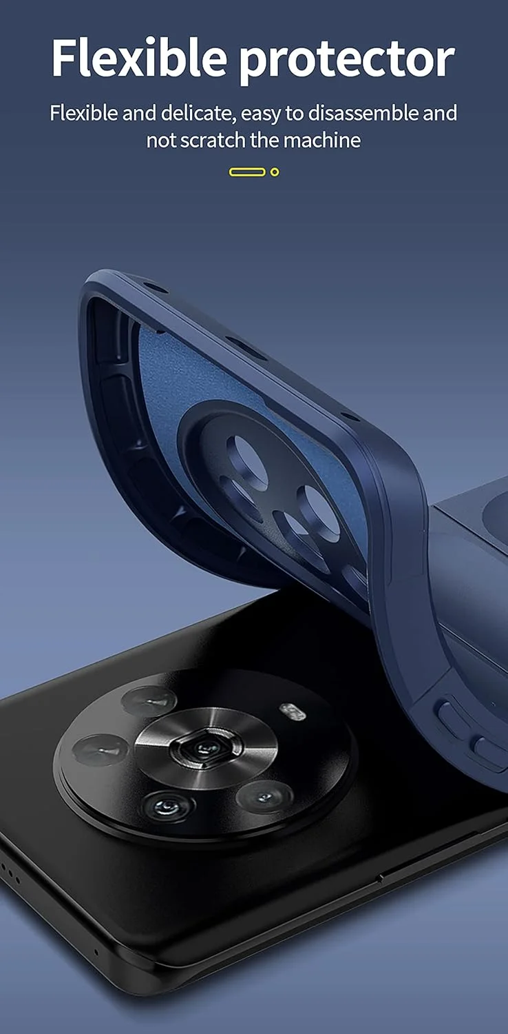 کاور محافظ گوشی GMUJIAO سازگار با Honor Magic4، ضد لغزش، ضد ضربه، ضد خش، همراه با 2 محافظ صفحه نمایش شیشه ای حرارت دیده - مشکی