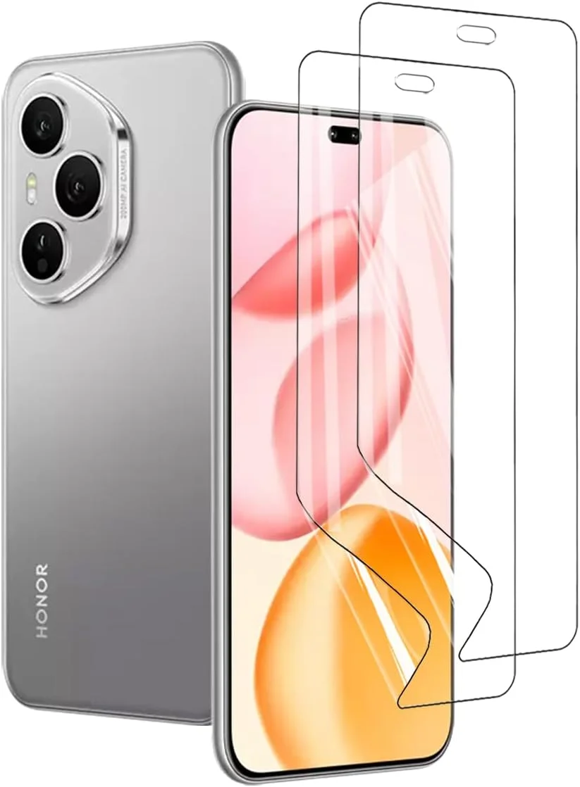 محافظ صفحه نمایش الاستیک CONAPIKA بسته 2 عددی برای HONOR 400 Pro، فیلم هیدروژل TPU نرم و شفاف HD، ضد خش، خود ترمیم شونده و بدون حباب [غیر شیشه حرارت دیده] به همراه ابزار نصب