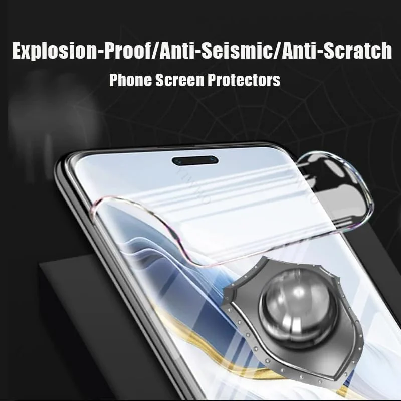 محافظ صفحه نمایش هیدروژل [2+2] Moninsta سازگار با گوشی Honor Magic 6 Pro و محافظ لنز دوربین، فیلم با حساسیت بالا، پوشش کامل، محافظ HD شفاف، مقاوم در برابر خراش، نصب آسان