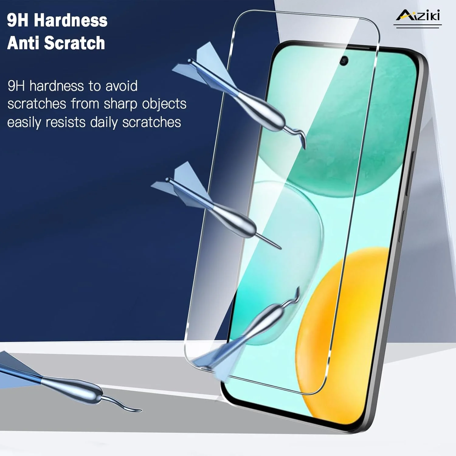 محافظ صفحه نمایش Aiziki [2 عدد] برای Honor X6C، 0.33 میلی متر فوق العاده شفاف، فوق العاده مقاوم، شیشه حرارت دیده با سختی 9H برای Honor X6C