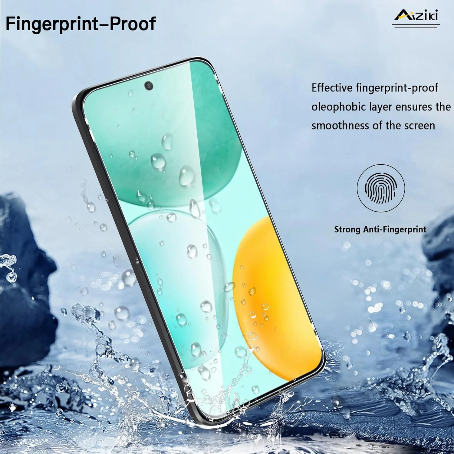 محافظ صفحه نمایش Aiziki [2 عدد] برای Honor X6C، 0.33 میلی متر فوق العاده شفاف، فوق العاده مقاوم، شیشه حرارت دیده با سختی 9H برای Honor X6C