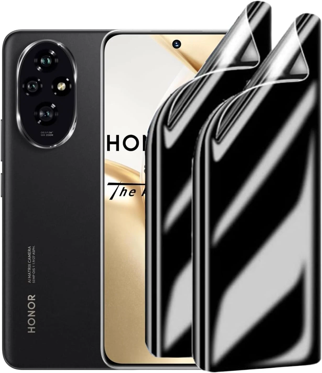 محافظ صفحه نمایش حریم خصوصی گوشی آنر 200 کیوزنی [2 عدد]، فیلم محافظ صفحه نمایش [سختی 9H] [پوشش کامل] [ضد اثر انگشت]