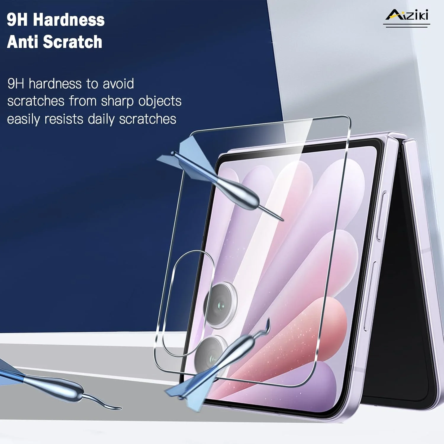 محافظ صفحه نمایش Aiziki [2 عدد] برای Honor Magic V Flip 2، 0.33 میلی متر فوق العاده شفاف، ضد اثر انگشت، بدون حباب، فوق العاده مقاوم، HD شفاف