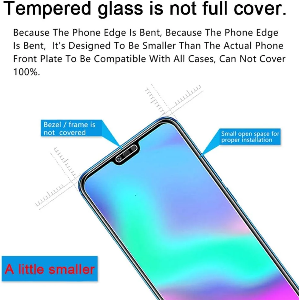 3 عدد محافظ صفحه نمایش شیشه ای حرارت دیده، برای هوآوی Honor 20 Pro View 10 Lite، محافظ صفحه نمایش سخت، فیلم محافظ گوشی، برای هوآوی Honor 20 Lite 10i 20i - برای هوآوی Honor 20i