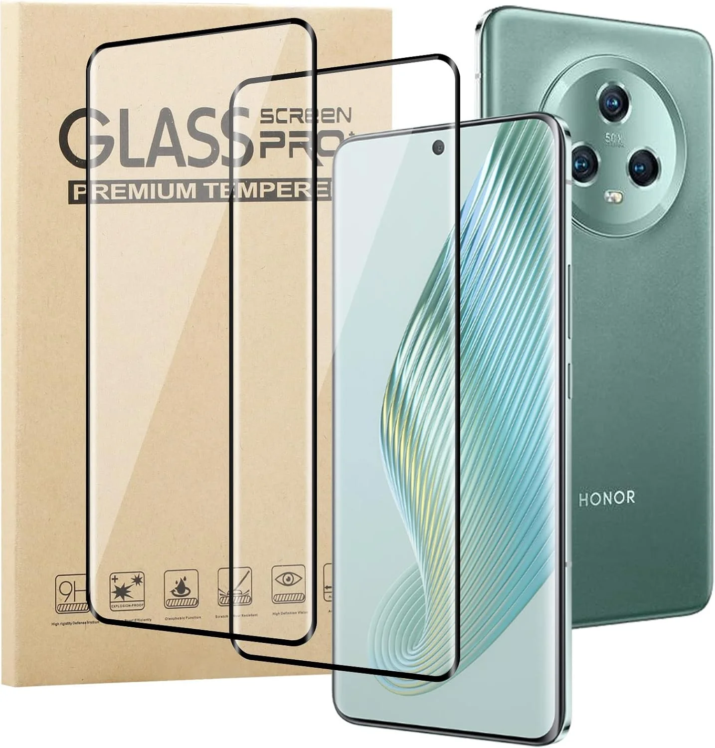 محافظ صفحه نمایش KUSINHOKA برای گوشی آنر مجیک 5 5G، بسته 2 عددی، لبه های منحنی سه بعدی، وضوح تصویر HD، ضد اثر انگشت، فیلم محافظ صفحه موبایل، سختی 9H، شیشه حرارت دیده، ضد خش، ضد شکستگی، بدون حباب محافظ صفحه نمایش KUSINHOKA برای گوشی آنر مجیک 5 5G، بسته 2 عددی، لبه های منحنی سه بعدی، وضوح تصویر HD، ضد اثر انگشت، فیلم محافظ صفحه موبایل، سختی 9H، شیشه حرارت دیده، ضد خش، ضد شکستگی، بدون حباب