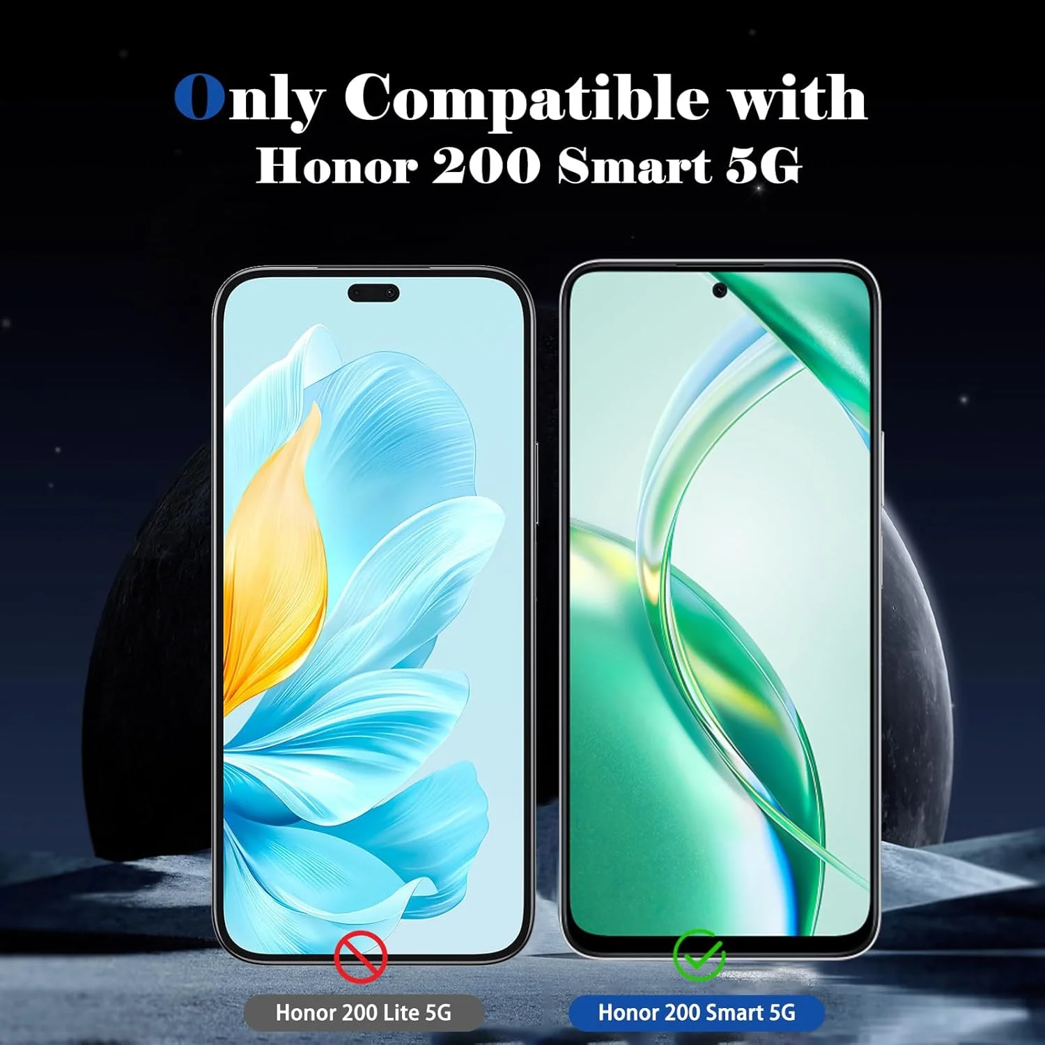 محافظ صفحه نمایش شیشه ای حرارت دیده HeeYeal سازگار با گوشی Honor 200 Smart 5G، [2 عدد] محافظ صفحه نمایش با سختی 9H، فوق العاده مقاوم در برابر خراش، محافظ صفحه نمایش شیشه ای HD برای گوشی Honor 200 Smart 5G