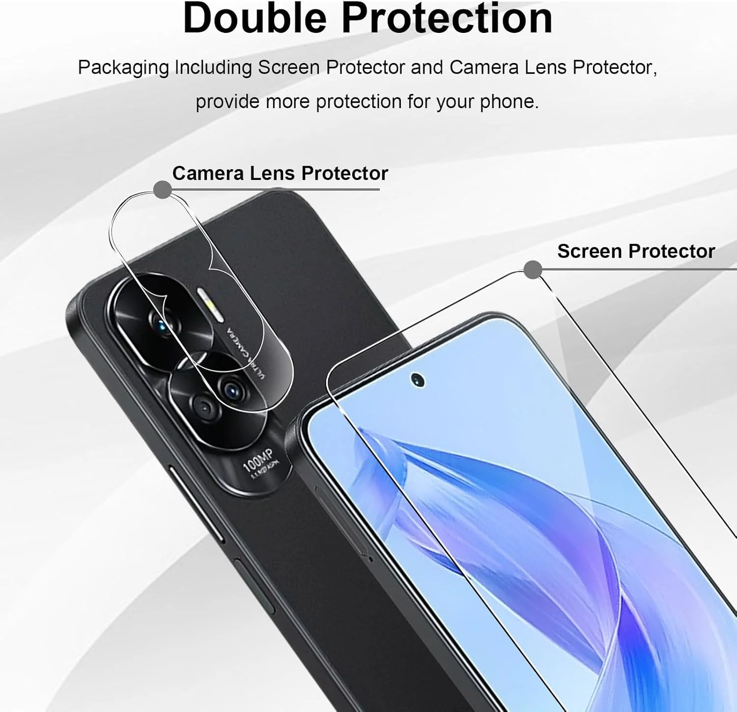 محافظ صفحه نمایش Yenwen برای گوشی Honor 90 Lite 5G، شیشه حرارت دیده، بسته 2 عددی محافظ صفحه نمایش شیشه ای حرارت دیده به همراه 2 عدد محافظ دوربین، شیشه محافظ با سختی 9H، فیلم محافظ ضد خش تلفن همراه HD محافظ صفحه نمایش Yenwen برای گوشی Honor 90 Lite 5G، شیشه حرارت دیده، بسته 2 عددی محافظ صفحه نمایش شیشه ای حرارت دیده به همراه 2 عدد محافظ دوربین، شیشه محافظ با سختی 9H، فیلم محافظ ضد خش تلفن همراه HD