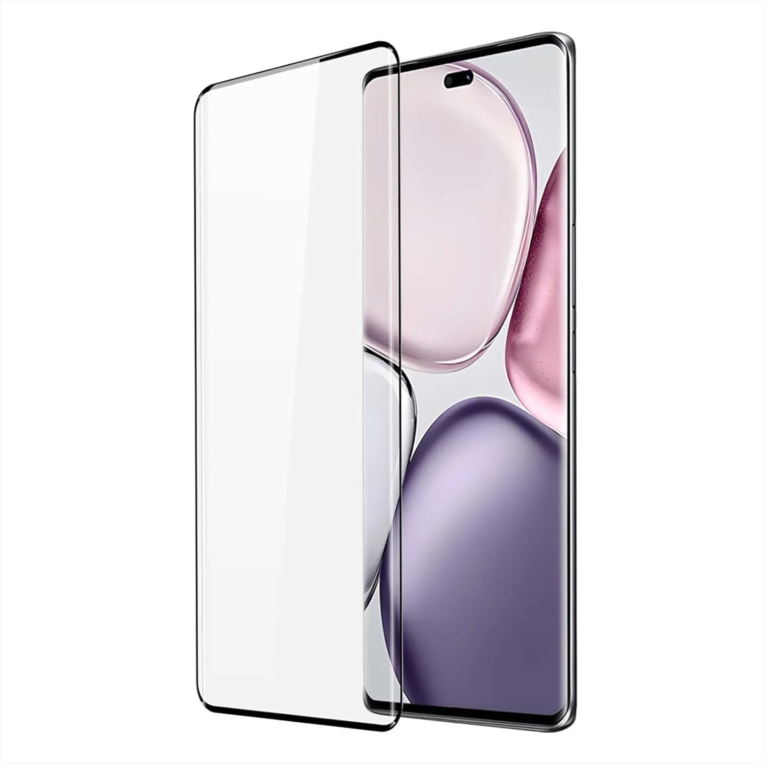 محافظ صفحه نمایش OIATROE [بسته 2 عددی] برای Honor X9c/X60 Pro، محافظ صفحه نمایش شیشه ای حرارت دیده ممتاز فوق العاده باریک HD 2.5D Pro-Fit - مشکی