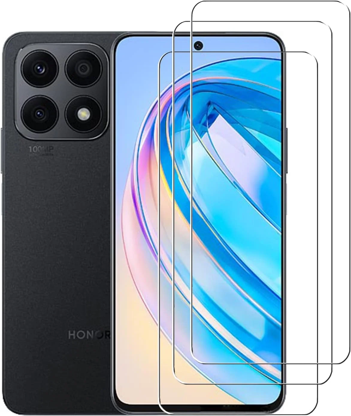 [بسته 3 عددی] محافظ صفحه نمایش شیشه ای حرارت دیده ZMONE برای گوشی Honor X8a، سختی 9H، وضوح بالا، مقاوم در برابر خش، بدون حباب و ضد اثر انگشت
