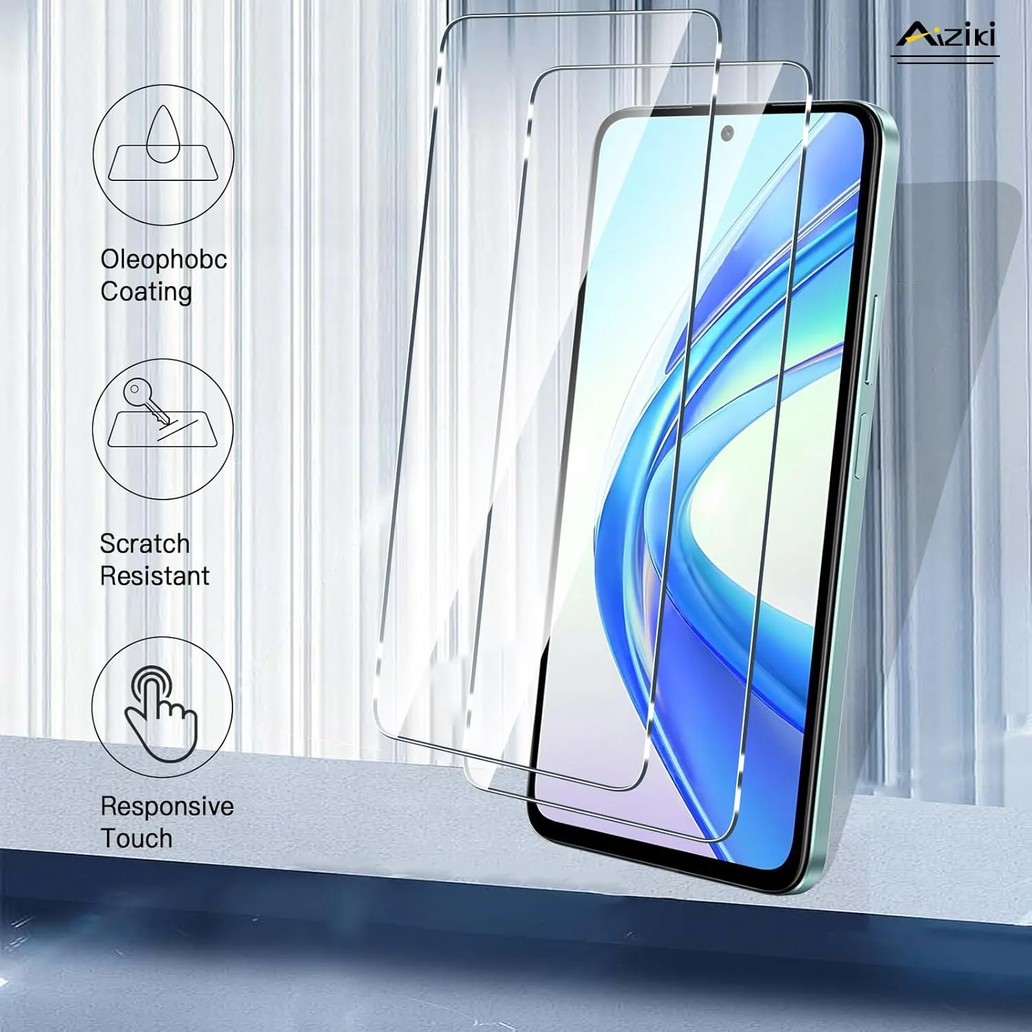 Aiziki [2 عدد شیشه حرارت دیده برای آنر X7b 5G، شفاف HD، ضد خش، ضد اثر انگشت، محافظ صفحه نمایش پوشش کامل با سختی 9H برای آنر X7b 5G Aiziki [2 عدد شیشه حرارت دیده برای آنر X7b 5G، شفاف HD، ضد خش، ضد اثر انگشت، محافظ صفحه نمایش پوشش کامل با سختی 9H برای آنر X7b 5G