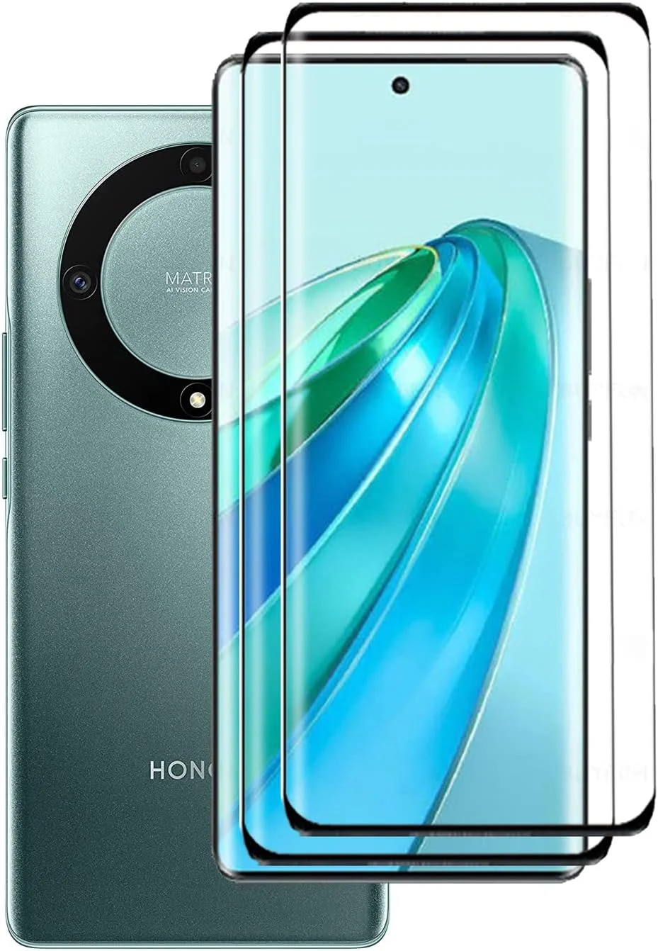 [بسته 2 عددی] محافظ صفحه نمایش شیشه ای حرارت دیده ZMONE برای گوشی Honor X9a، سختی 9H، وضوح بالا، پوشش کامل منحنی، مقاوم در برابر خش، بدون حباب، ضد اثر انگشت