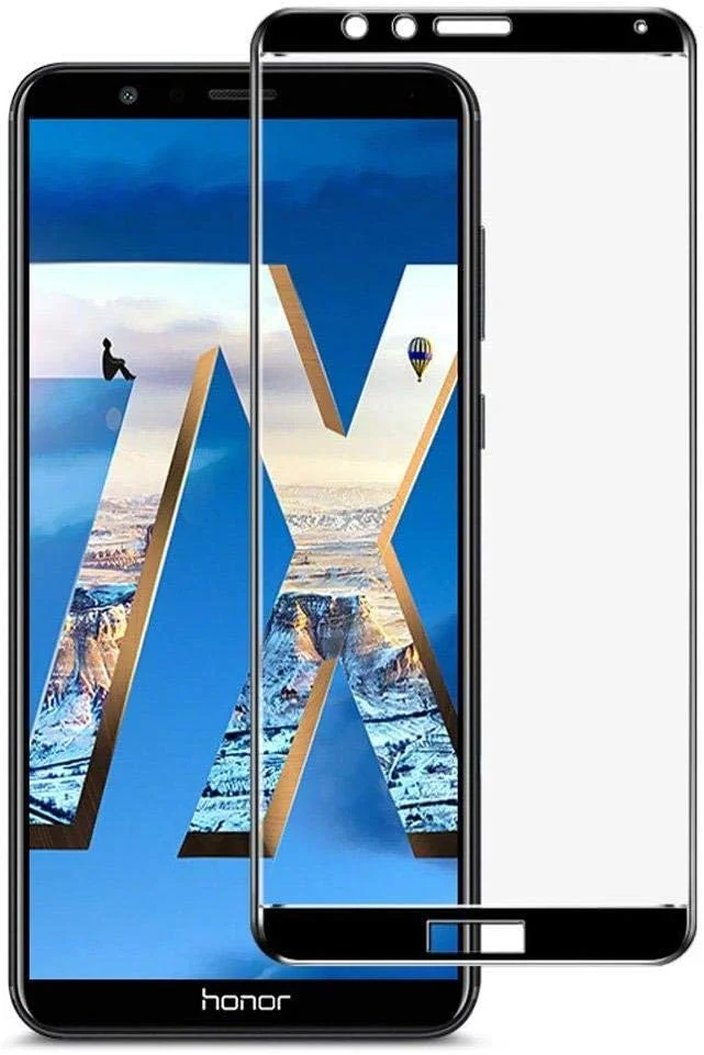 محافظ صفحه نمایش شیشه ای مشکی گوشی هوآوی Honor 7x - ضد خش