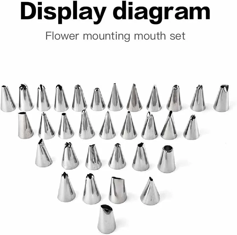 کیت لوازم تزئین کیک آنتایجی هوا 32 تکه، مجموعه کیسه و نوک خامه با 2 کیسه شیرینی پزی سیلیکونی قابل استفاده مجدد، لوازم پخت و پز کیت پایپینگ خامه