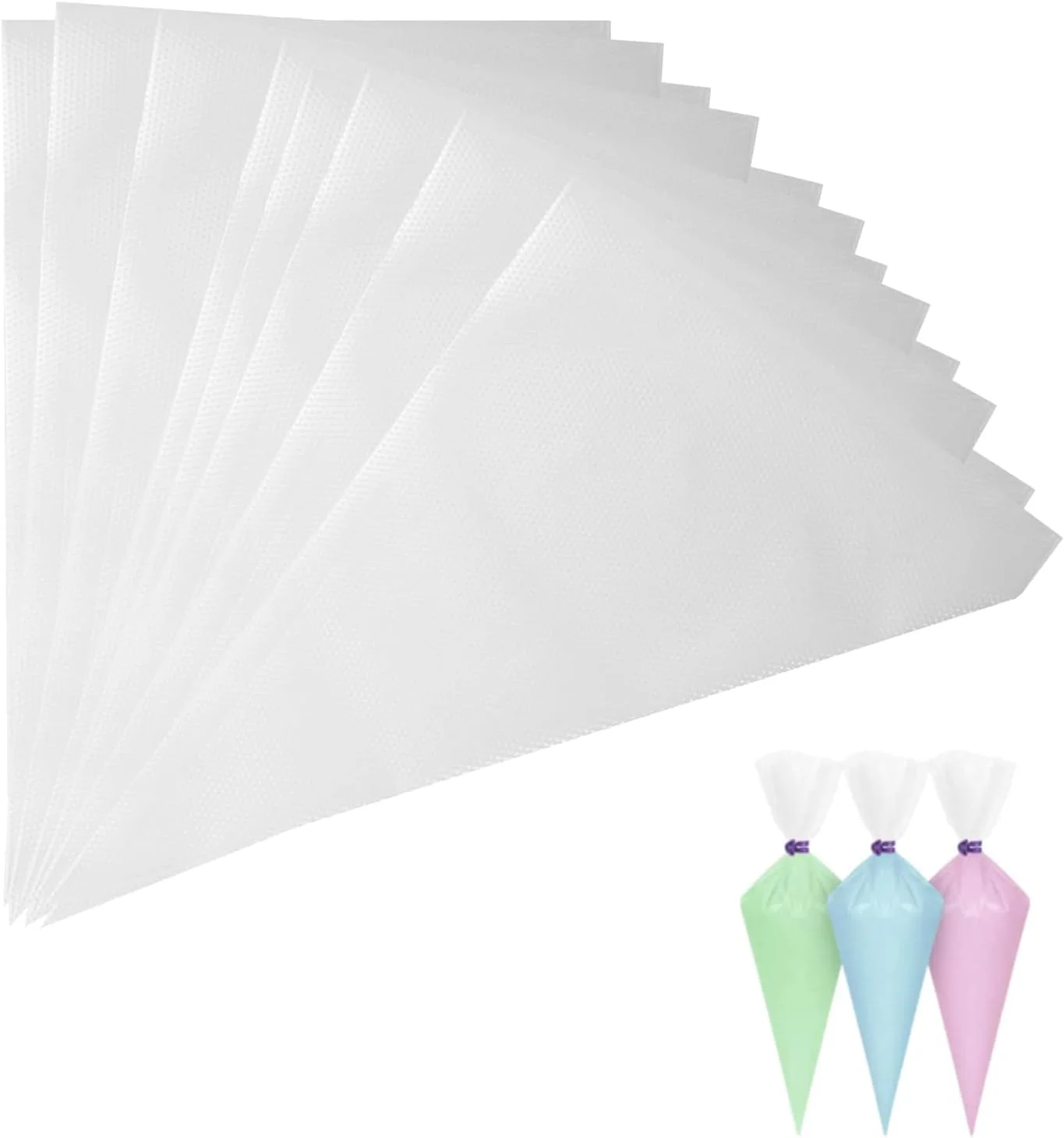 100 عدد کیسه قیف قنادی، کیسه های تزئین کیک 12 اینچی - ضد ترکیدگی، کیسه های شیرینی پزی ضد لغزش برای کیک، خامه، کلوچه | لوازم آشپزخانه و نانوایی 100 عدد کیسه قیف قنادی، کیسه های تزئین کیک 12 اینچی - ضد ترکیدگی، کیسه های شیرینی پزی ضد لغزش برای کیک، خامه، کلوچه | لوازم آشپزخانه و نانوایی