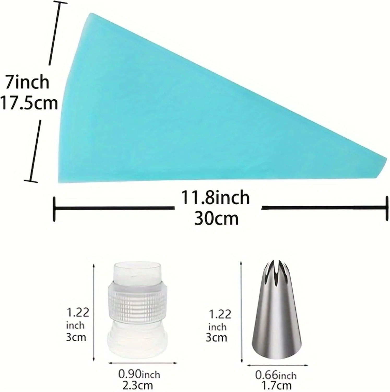 ست 10 تکه تزئین کیک: 6 ماسوره استیل ضد زنگ، کیسه شیرینی پزی EVA قابل استفاده مجدد و رابط - ایده آل برای کاپ کیک، کلوچه و دسر - ابزار ضروری برای پخت ست 10 تکه تزئین کیک: 6 ماسوره استیل ضد زنگ، کیسه شیرینی پزی EVA قابل استفاده مجدد و رابط - ایده آل برای کاپ کیک، کلوچه و دسر - ابزار ضروری برای پخت
